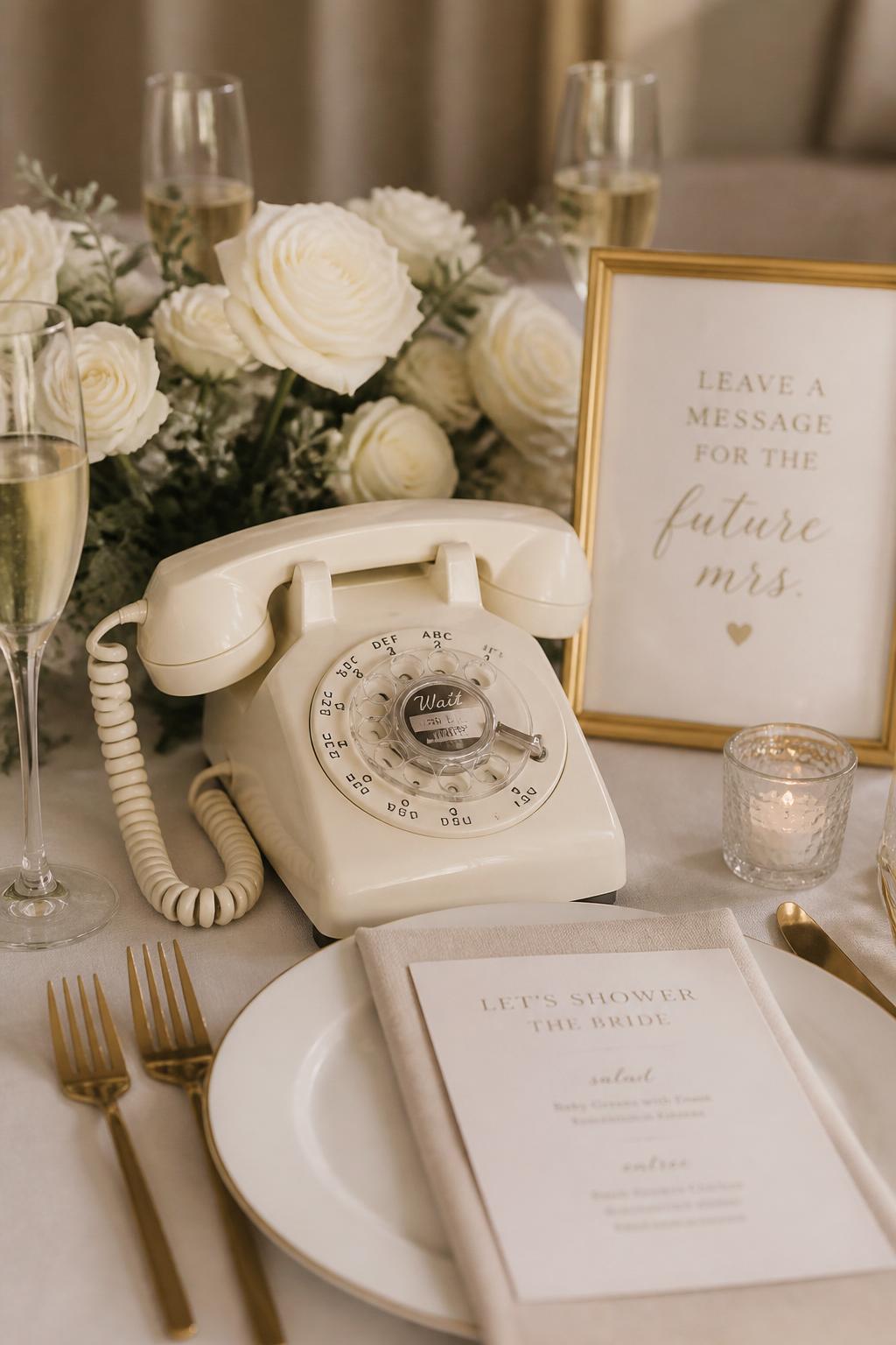 Showers & Mitzvahs audio guestbook styled by The Party Line